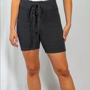 White Birch Lace up Biker Shorts NWT